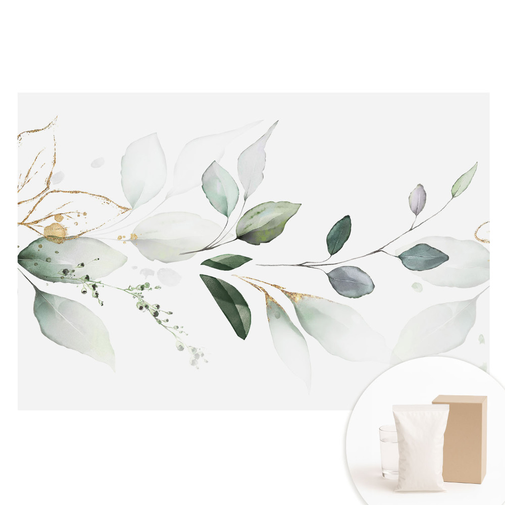 Velká fototapeta na zeď Jemné listové kompozice v akvarelu