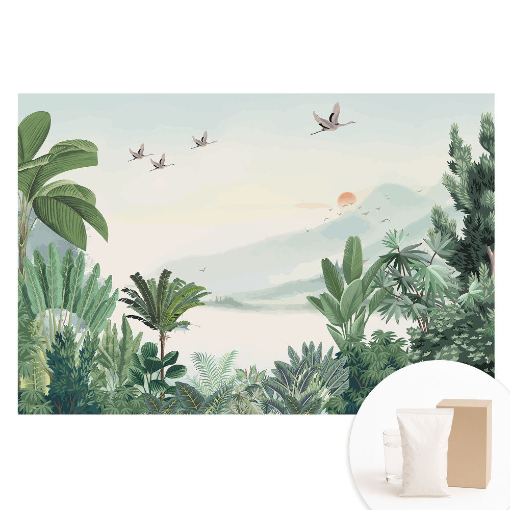 Fototapeta s potiskem na netkané textilii Exotická džungle krajina příroda