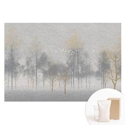 Fototapeta s potiskem na netkané textilii Jemná lesní scenérie v minimalistickém stylu