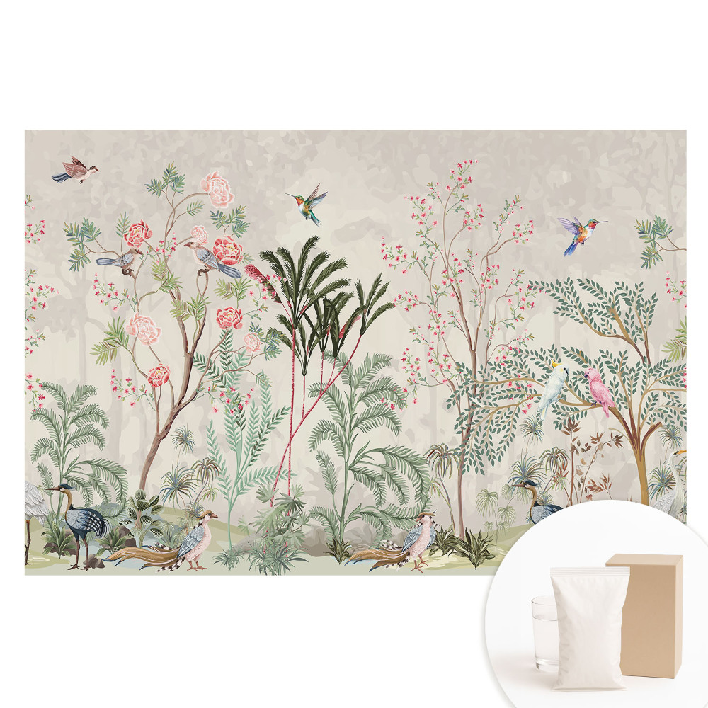 Fototapeta na netkané textilii Klasický romantismus v exotické zahradě