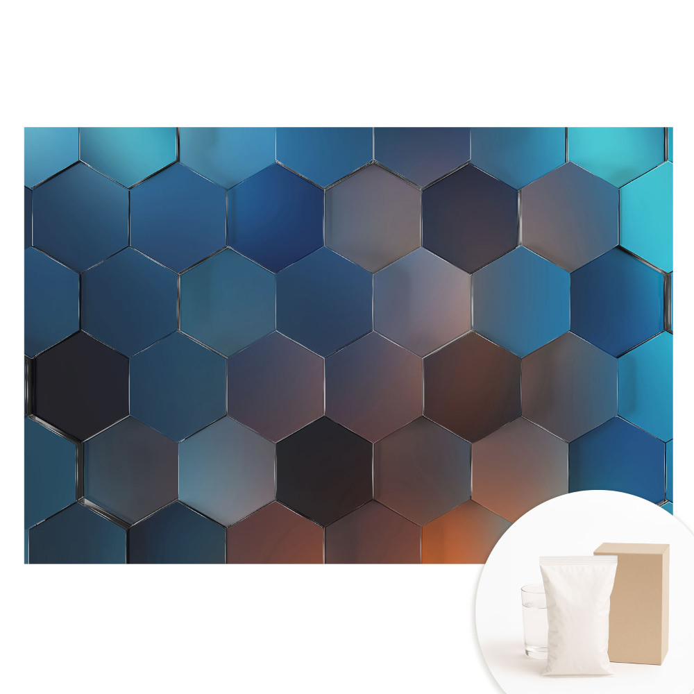 Fototapeta na vliesu Geometrické modré šestiúhelníky