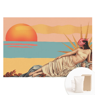 Netkaná fotografická tapeta Renesanční surrealismus pastelový západ