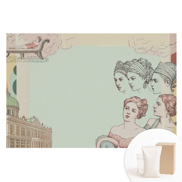 Velká fototapeta na zeď Stylová pastelová historická koláž