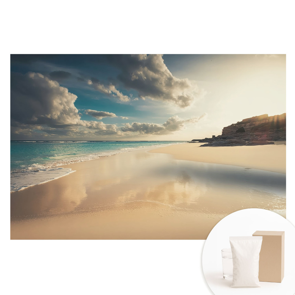 Netkaná tapeta Pláž a oceán při západu slunce
