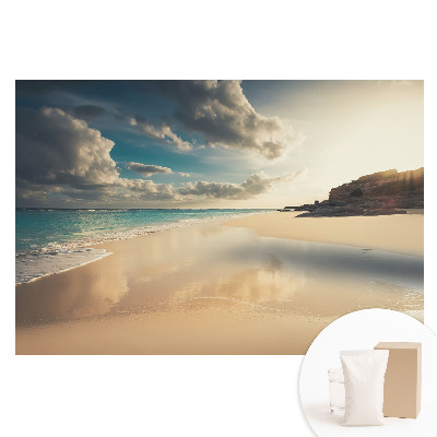 Netkaná tapeta Pláž a oceán při západu slunce