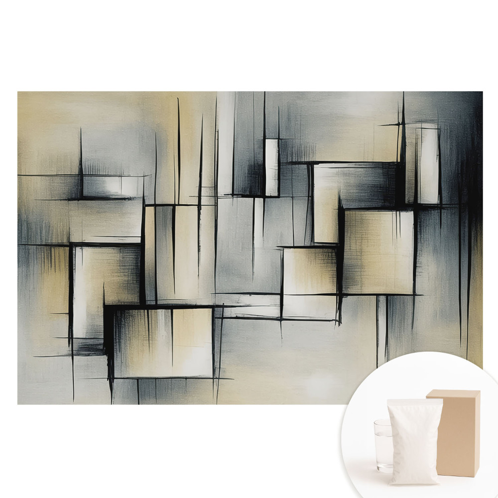 Fototapeta Moderní geometrie v odstínech šedé na netkané textilii