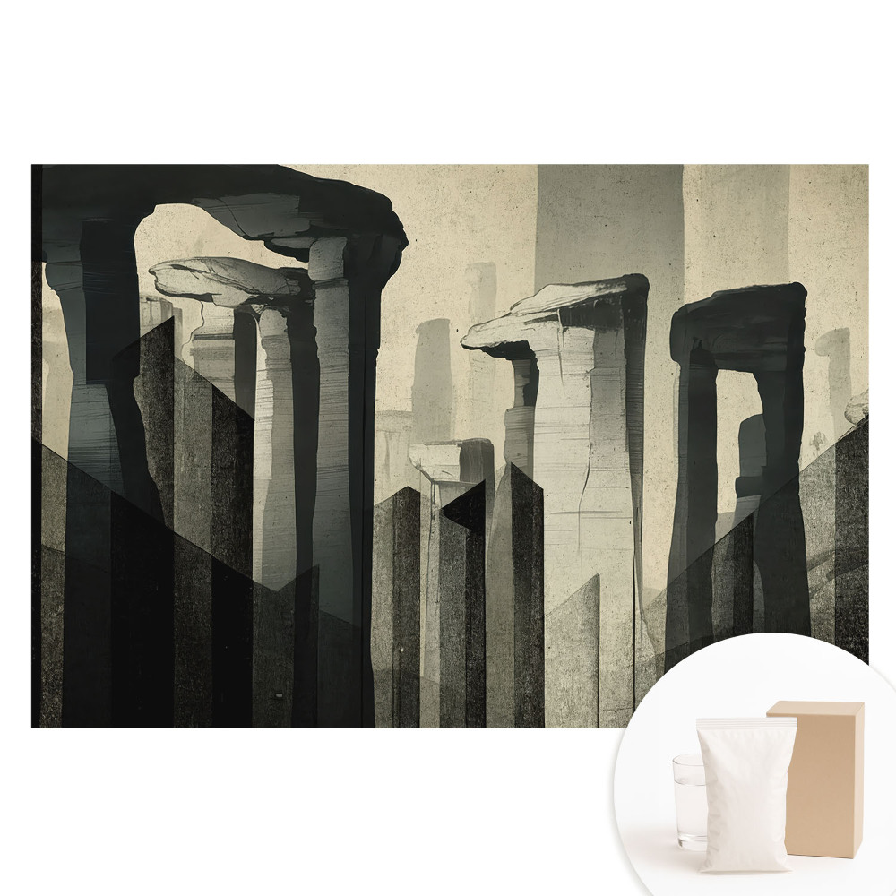 Netkaná tapeta Monumentální sloupy se symetrickými kompozicemi