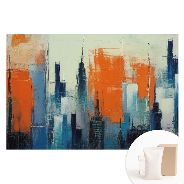 Fototapeta na netkané textilii Abstraktní budovy v živých barvách