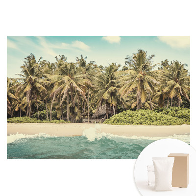 Fototapeta s potiskem na netkané textilii Tropický ráj plný palem a modré oblohy