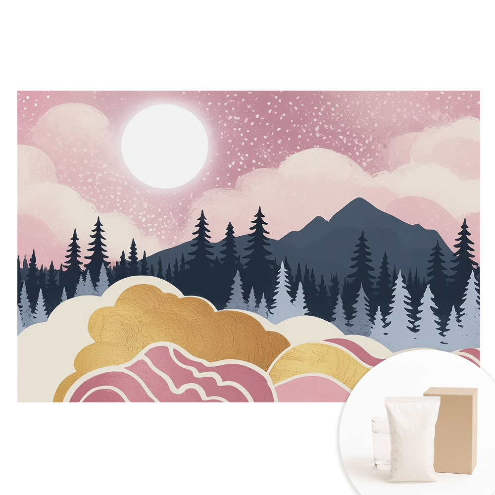 Netkaná tapeta Západ slunce nad horami