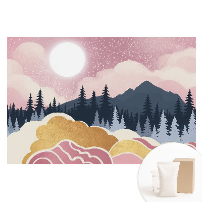 Netkaná tapeta Západ slunce nad horami