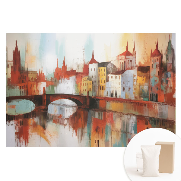 Fotografická tapeta na netkané textilii Barevné panorama města