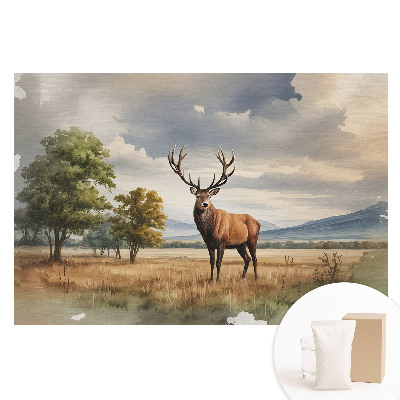 Velká fototapeta na zeď Jelen v podzimní krajině