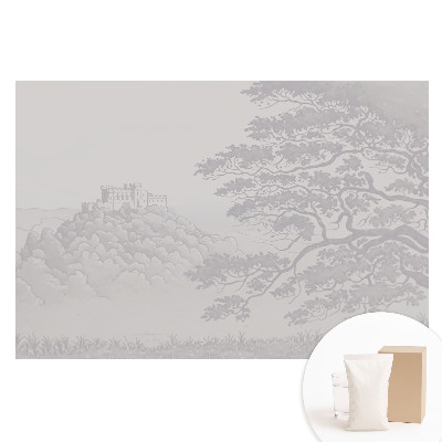 Fototapeta na netkané textilii Krajina hradu mezi stromy