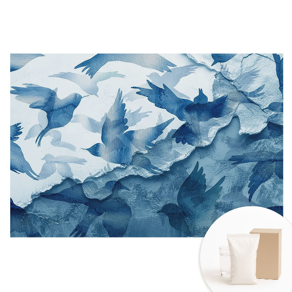 Velká fototapeta na zeď Abstraktní modré ptáky