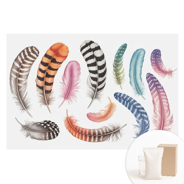 Fototapeta na netkané textilii Barevné pera moderní design