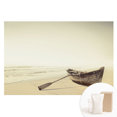 Fototapeta s potiskem na netkané textilii Tichá loď na pláži