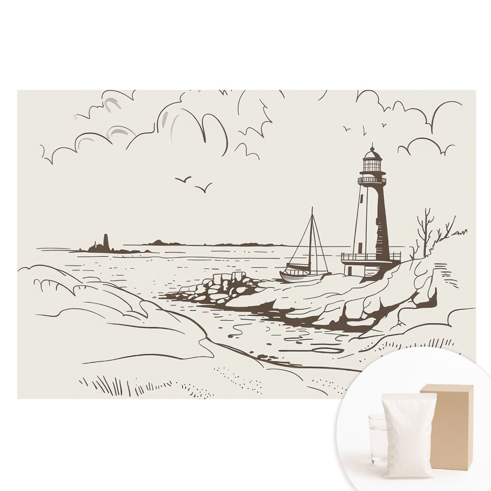 Netkaná tapeta Maják u moře