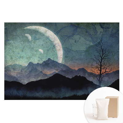 Fotografická tapeta na netkané textilii Tajemné hory a měsíce