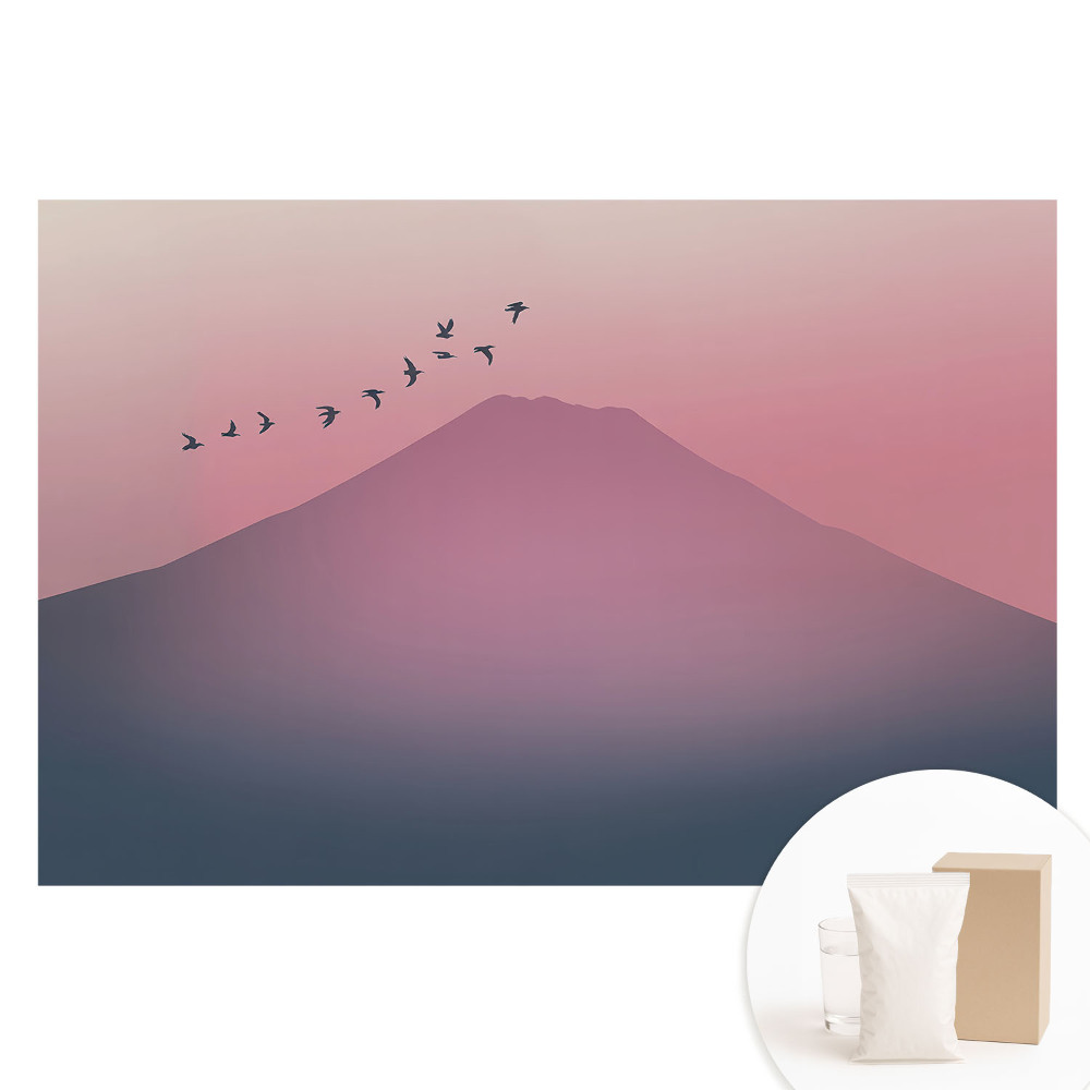 Fotografická tapeta na netkané textilii Pastelové hory při západu slunce