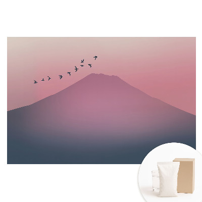 Fotografická tapeta na netkané textilii Pastelové hory při západu slunce