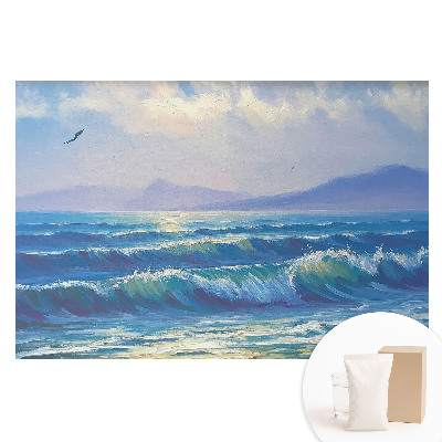 Velká fototapeta na zeď Oceánská harmonie vlní hory