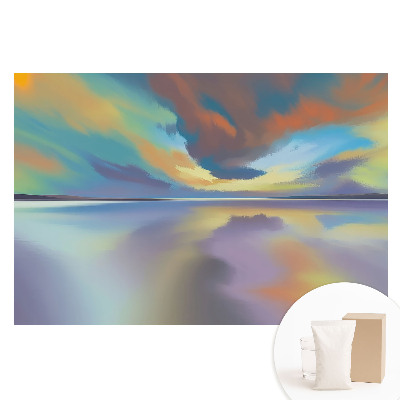 Netkaná tapeta Barvy odrazu vody vytvářejí harmonickou krajinu