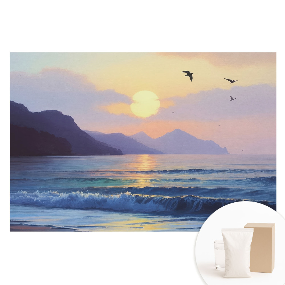 Fototapeta na netkané textilii Západ slunce nad mořem v klasickém stylu