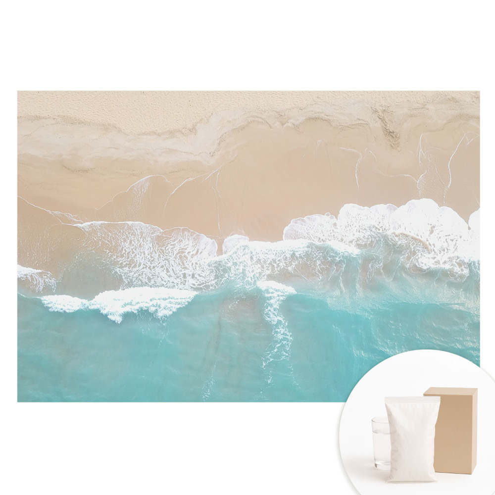 Netkaná fotografická tapeta Plážové vlny minimalismus relaxace