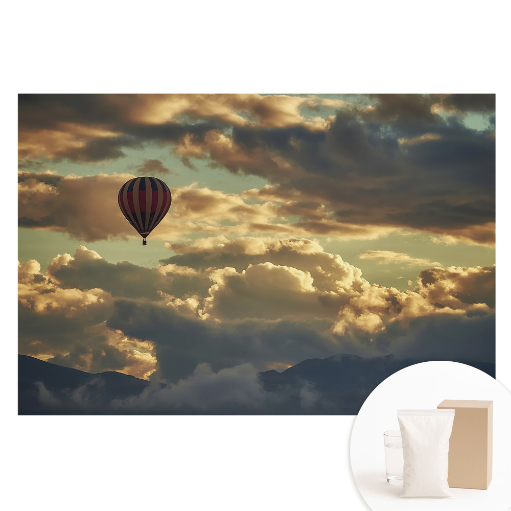 Netkaná tapeta Let balonem ve vysoké obloze