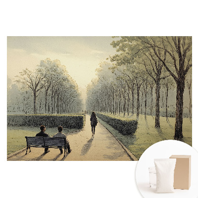 Fototapeta na netkané textilii Klidná procházka parkem