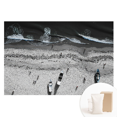 Fotografická tapeta na netkané textilii Pláž a vlnící se moře