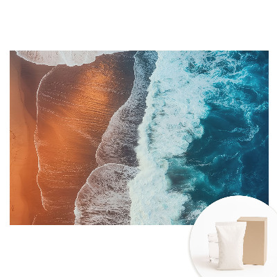 Netkaná tapeta s potiskem Setkání vody a země, energie barev