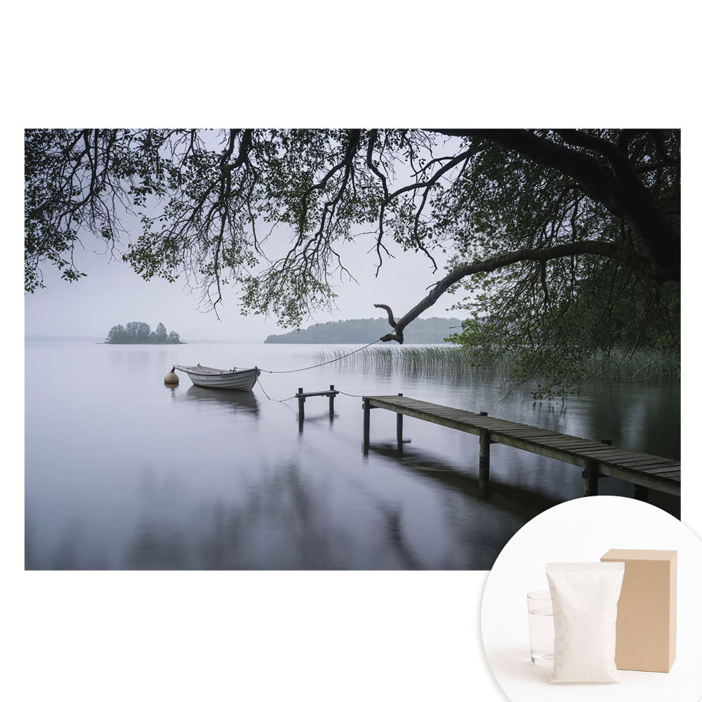 Fototapeta s potiskem na netkané textilii Relaxace u jezera v klidu přírody