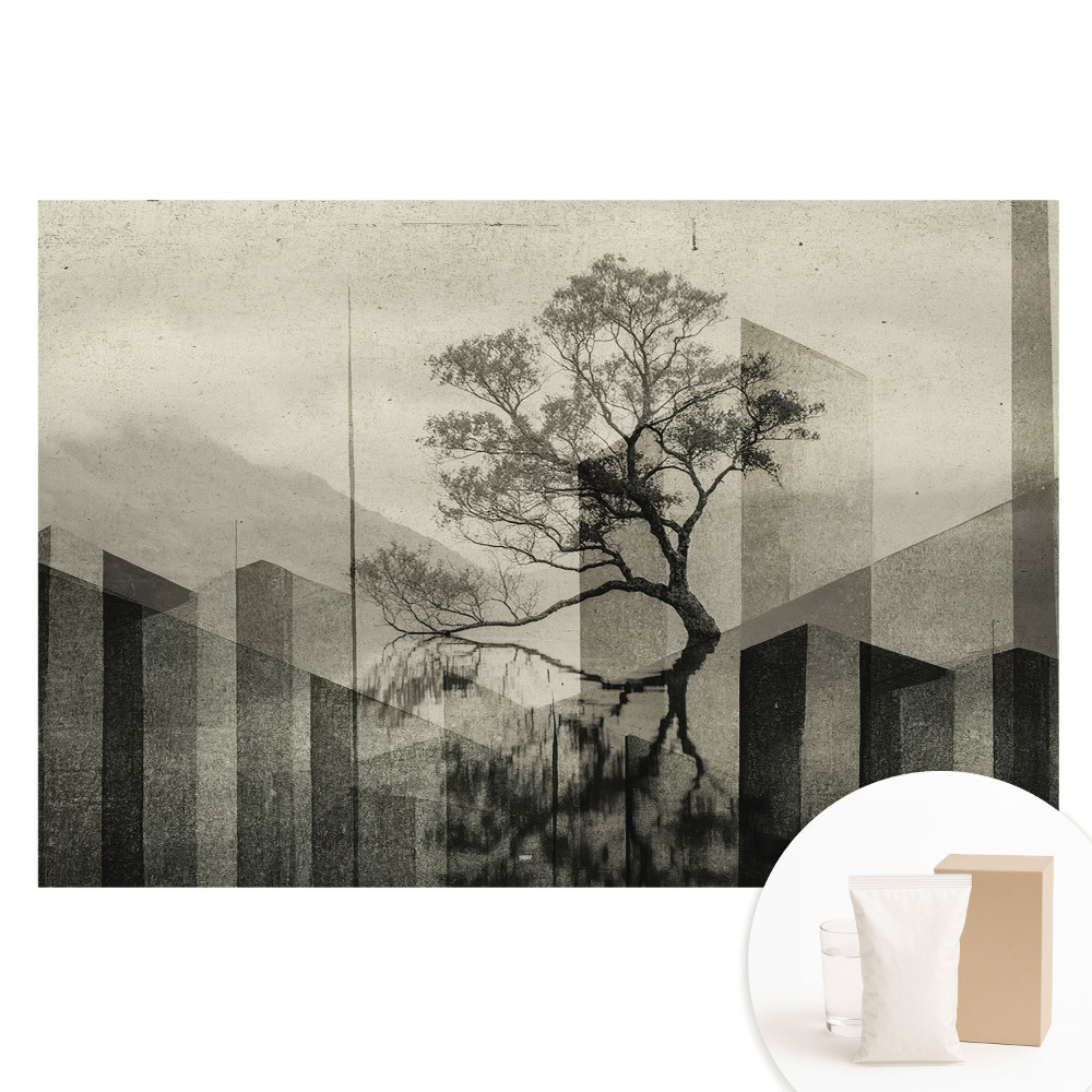 Netkaná tapeta Strom v městské krajině