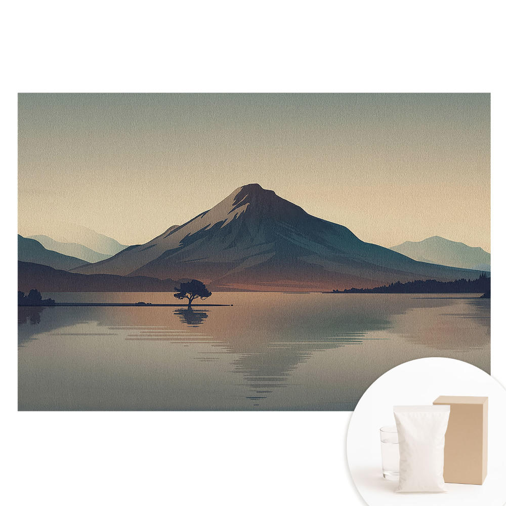 Netkaná tapeta s potiskem Horské panorama harmonie vody