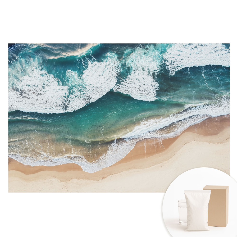 Netkaná tapeta Vlny oceánu a zlatá pláž