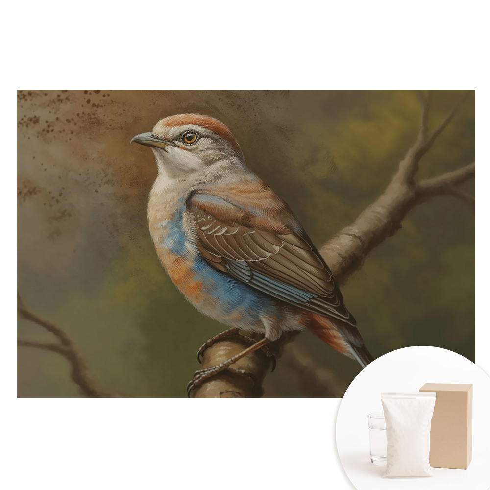 Velká fototapeta na zeď Realistický pták na větvi