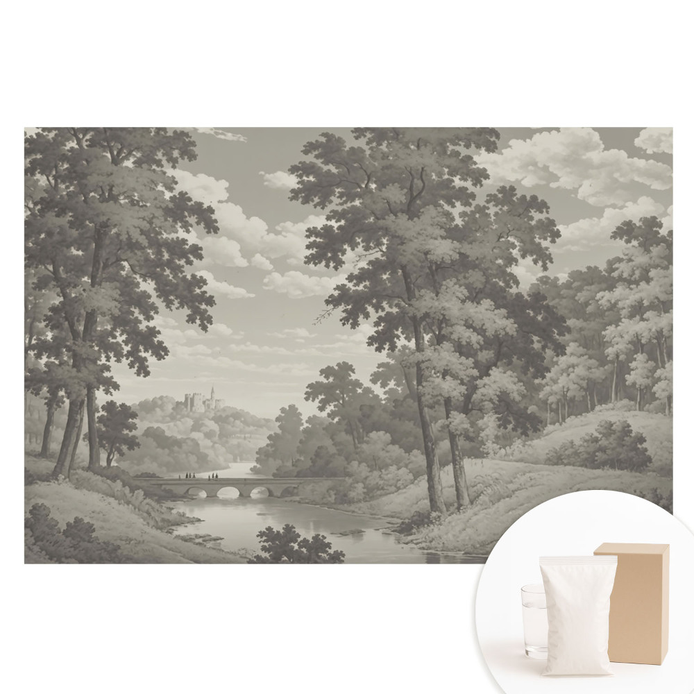 Netkaná tapeta Klasická krajina s mostem