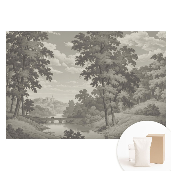 Netkaná tapeta Klasická krajina s mostem