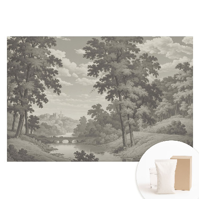 Netkaná tapeta Klasická krajina s mostem