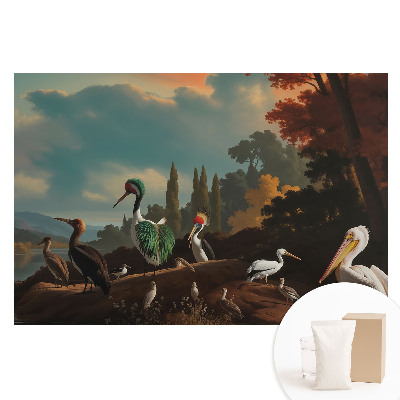 Netkaná fotografická tapeta Ptáci nad vodou krásnější než sen