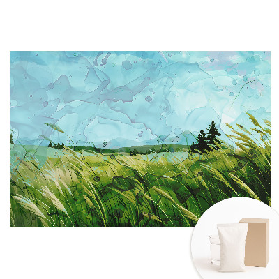 Fototapeta na netkané textilii Rustikální louka v akvarelu