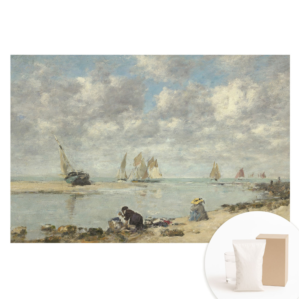 Velká fototapeta na zeď Výhled na moře s plachetnicemi