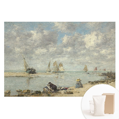 Velká fototapeta na zeď Výhled na moře s plachetnicemi