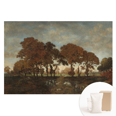 Fototapeta s potiskem na netkané textilii Podzimní stromy v rustikální krajině