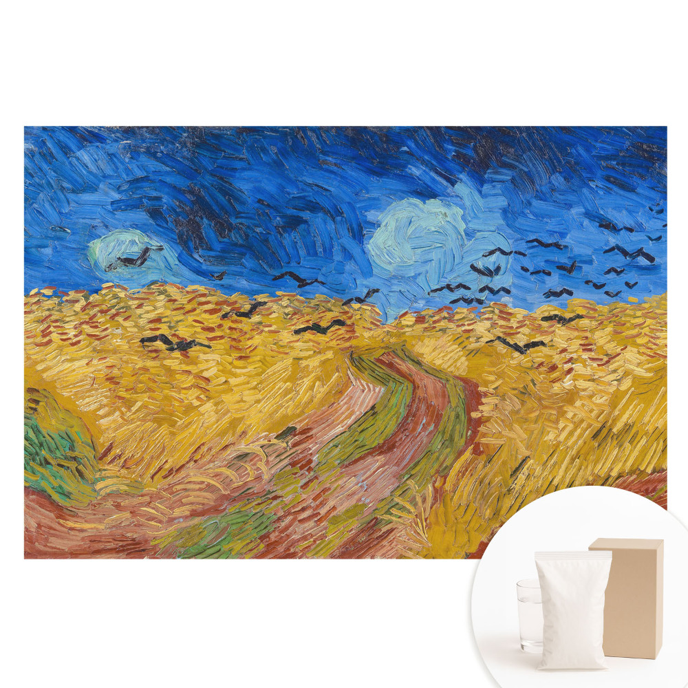 Netkaná fotografická tapeta Živé barvy ptáků mávajících v obilí