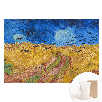 Netkaná fotografická tapeta Živé barvy ptáků mávajících v obilí