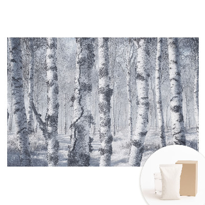 Fototapeta s potiskem na netkané textilii Zimní březový les