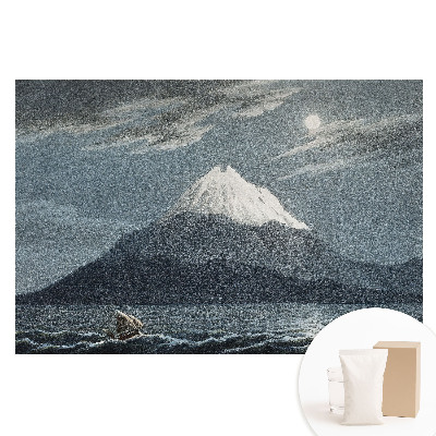 Netkaná tapeta s potiskem Noční hory a moře